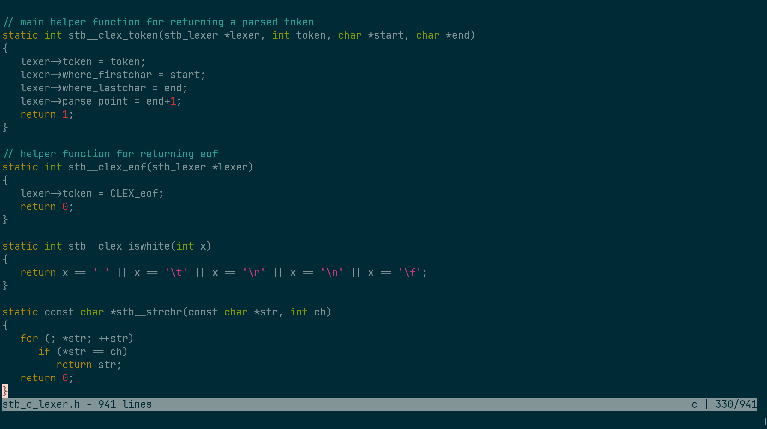 Syntax highlighting for C and Zig programming languages